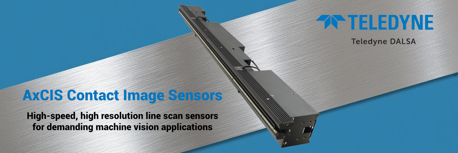 AxCIS contact image sensor inspecting steel strip for smallest holes